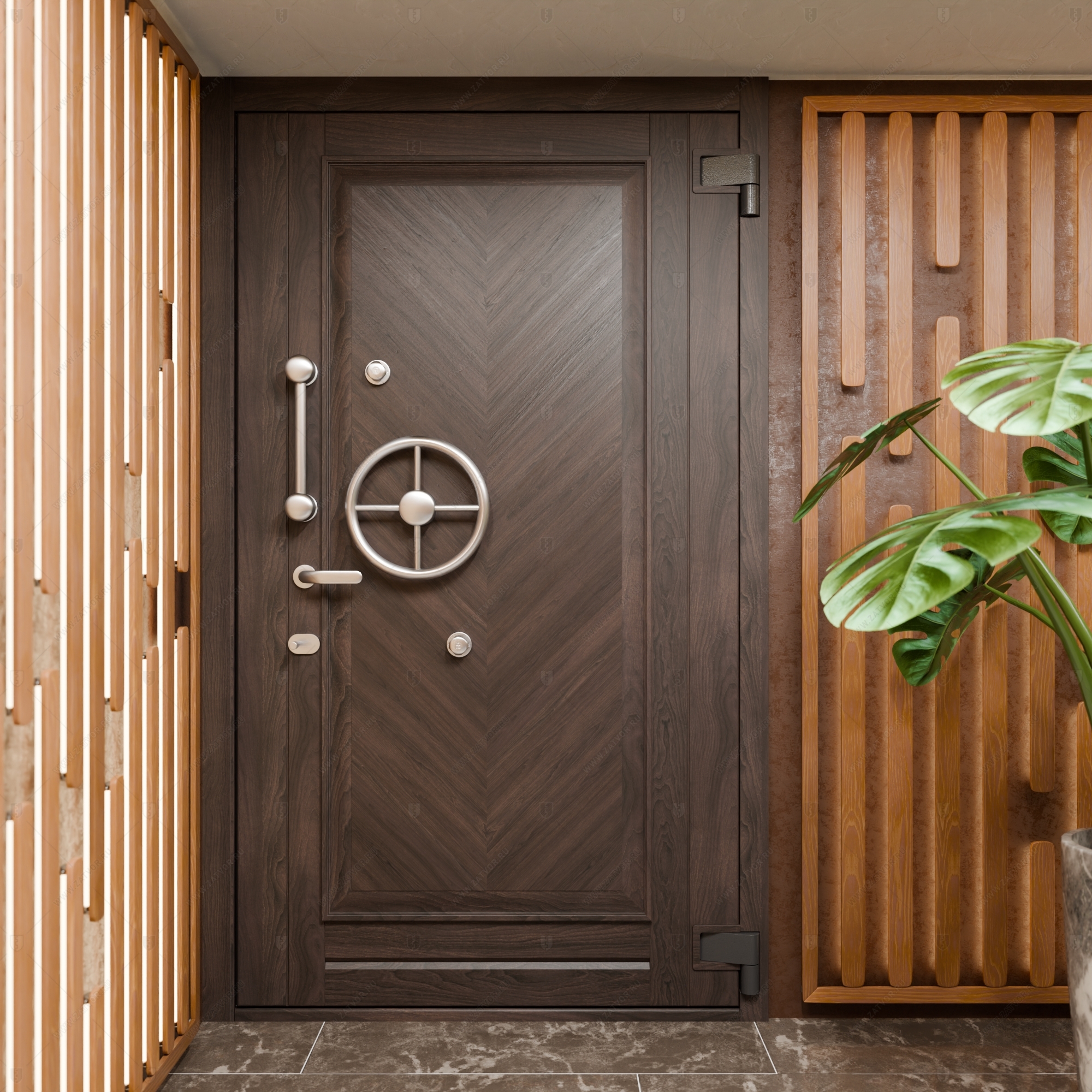 Пожаростойкая бронированная внутренняя стальная дверь "Акесид" БАСТИОН-8_1