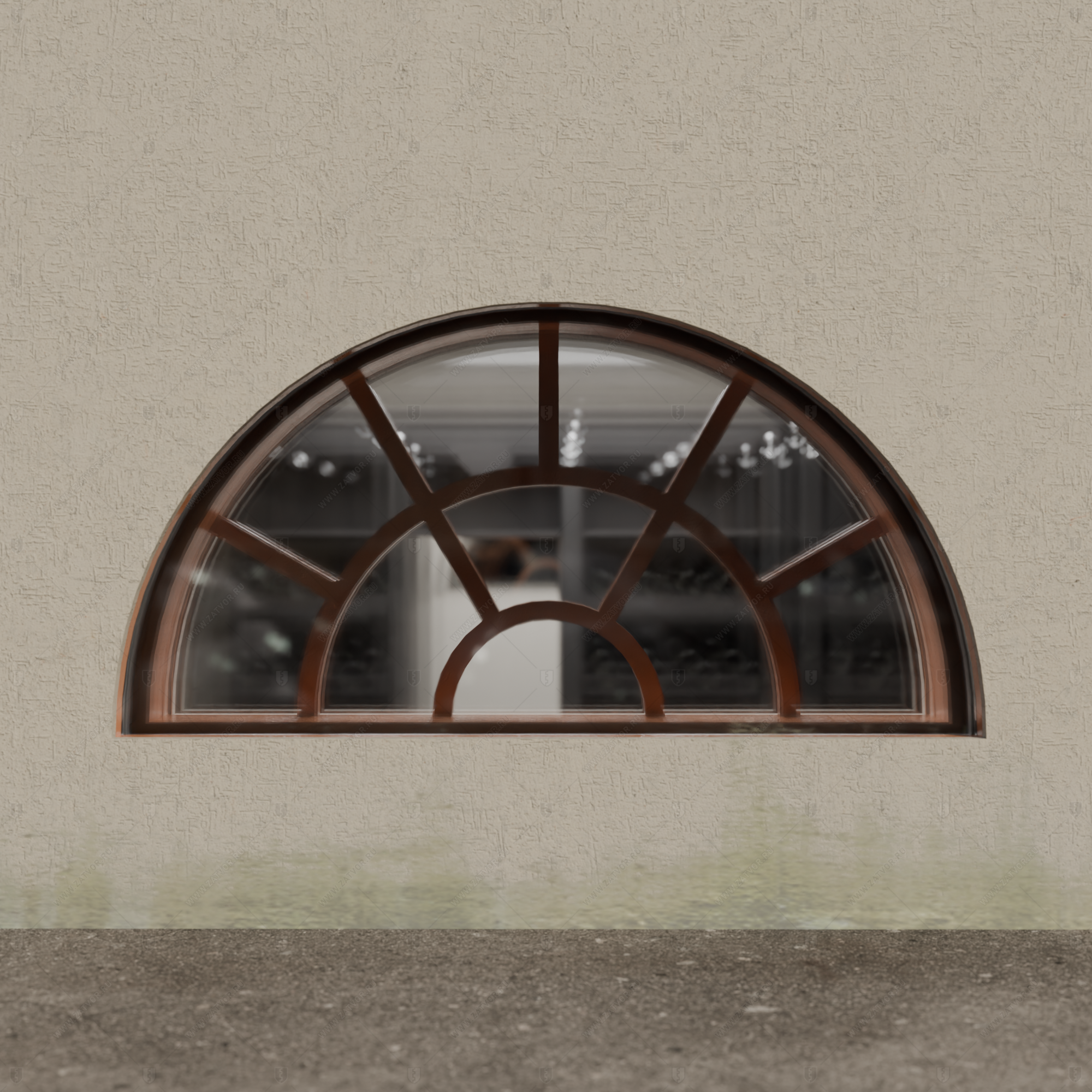 Окно бронированное со стеклом и решетками BR4_0