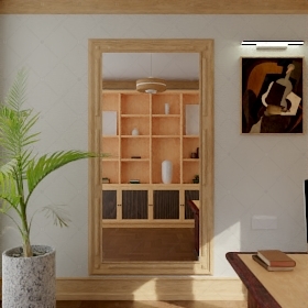 Скрытая дверь "Фита" СуперЛюкс с наружной панелью из зеркала_0