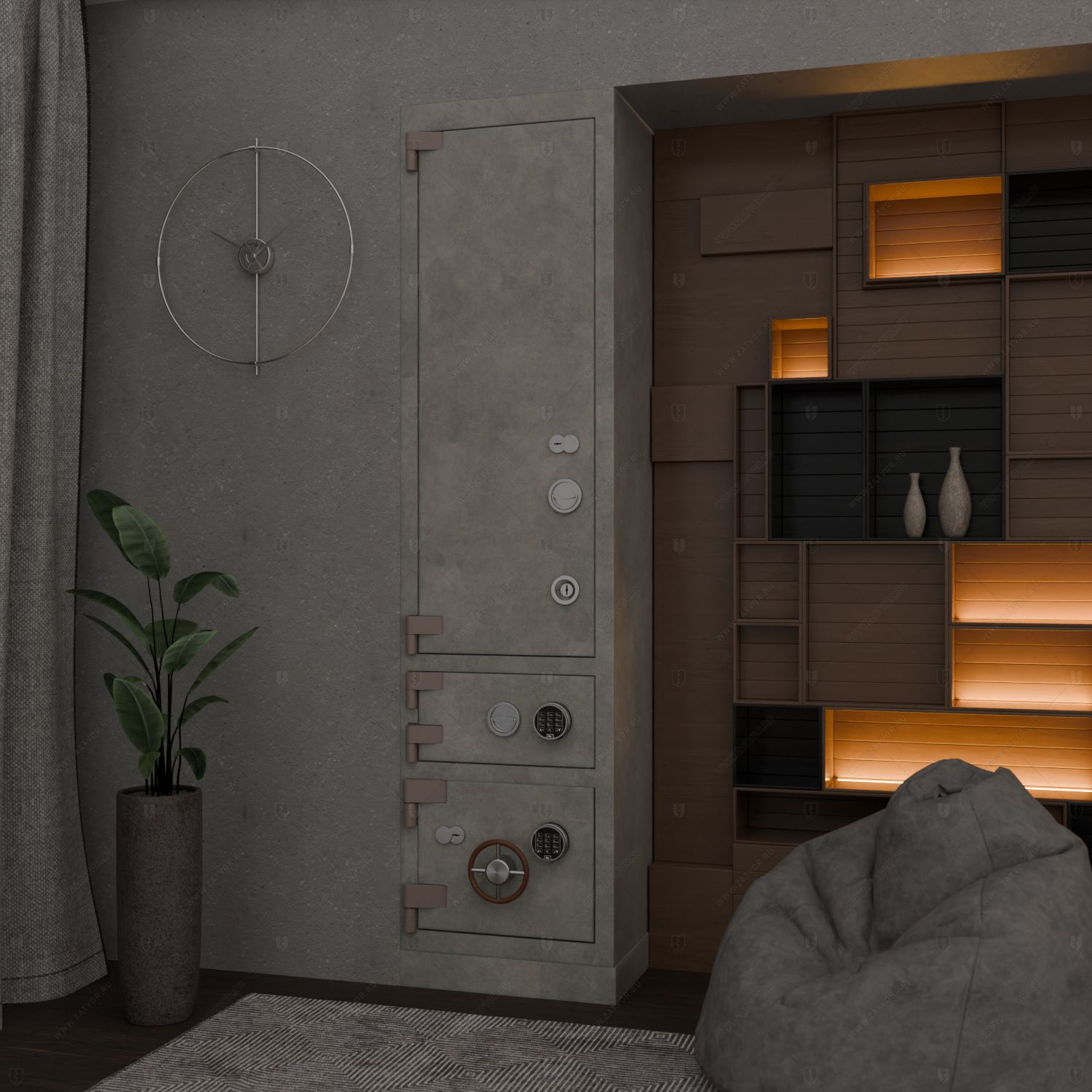 Сейфово-оружейная стойка Б1, Б3, Б5