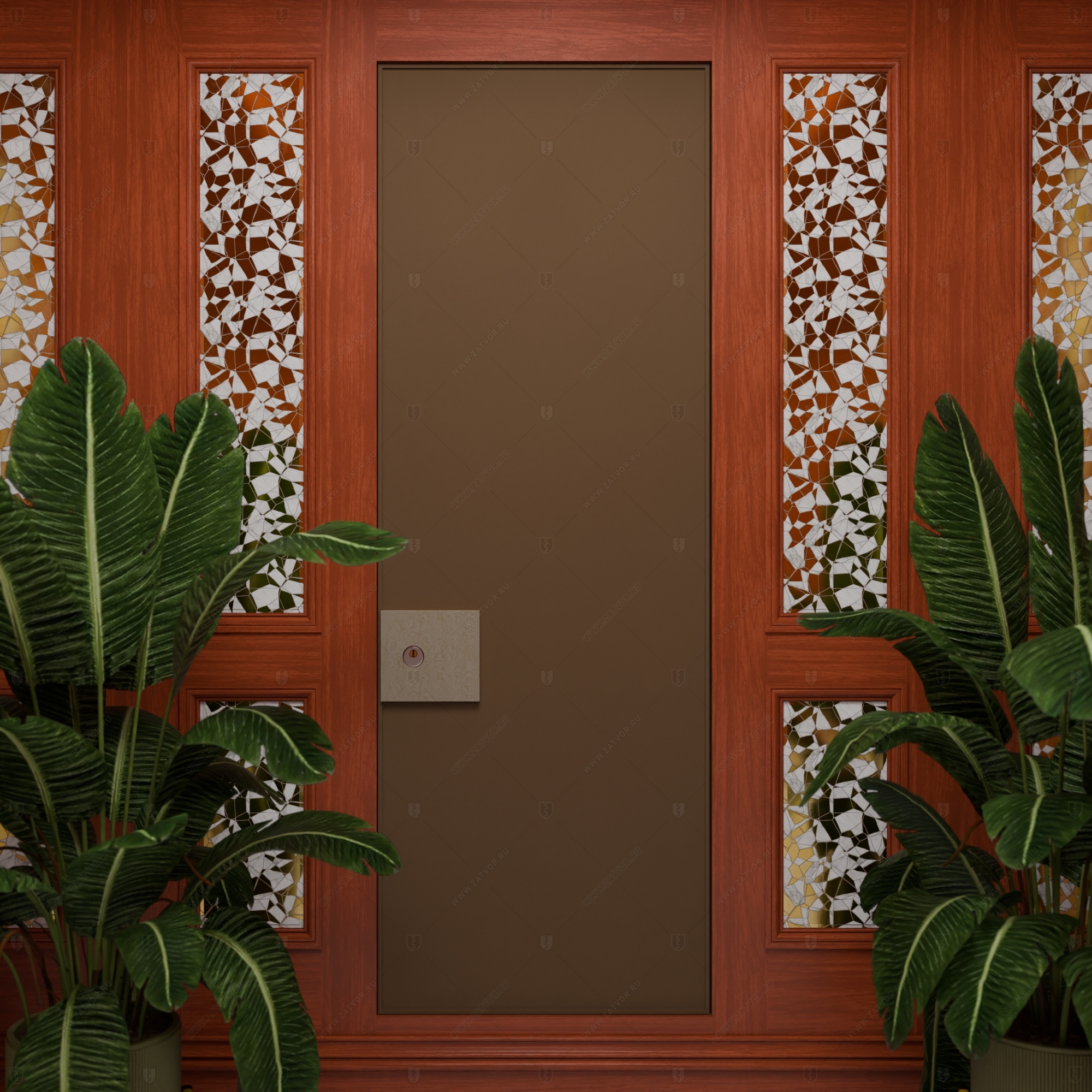 Скрытая (потайная) дверь "Электра" БАСТИОН-1 с технологической облицовкой_0