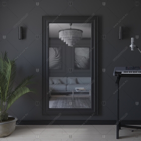 Скрытая (потайная) внутренняя бронированная пожаростойкая дверь "Палеса" БАСТИОН-3 BR4 EIS60 с наружной панелью из зеркала_0