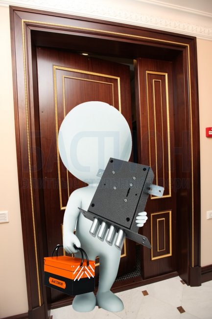 Монтаж механического замка Заказчика